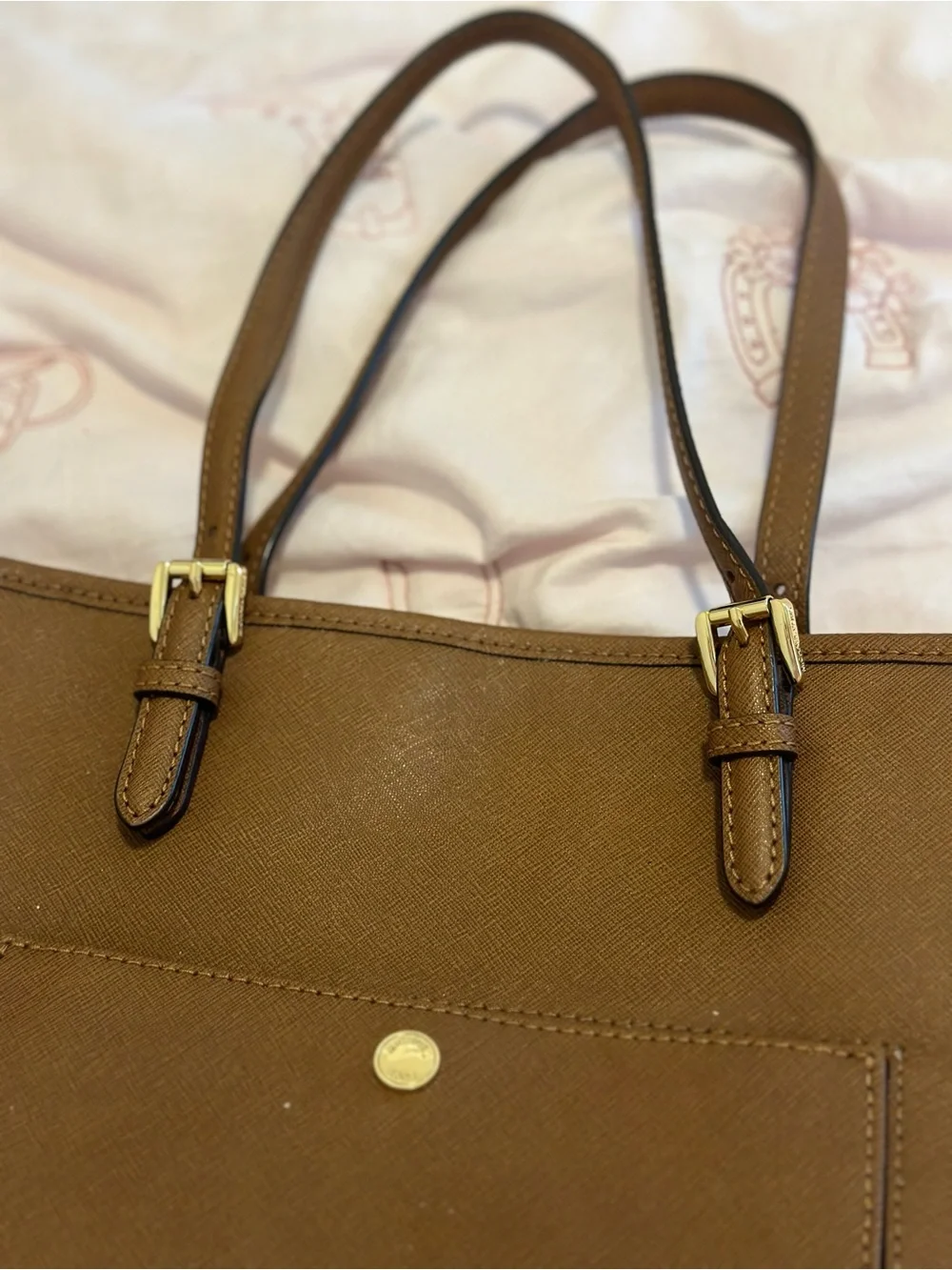 Michael Kors Cognac Saffiano Leather Tote